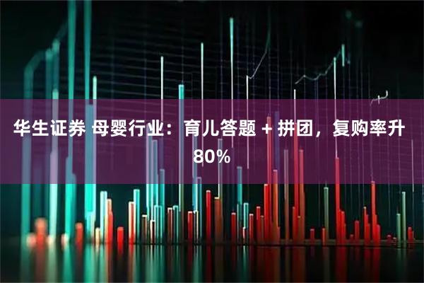 华生证券 母婴行业：育儿答题 + 拼团，复购率升 80%