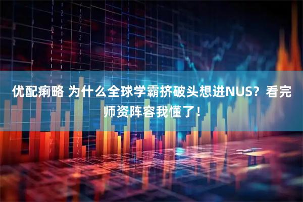 优配痢略 为什么全球学霸挤破头想进NUS？看完师资阵容我懂了！